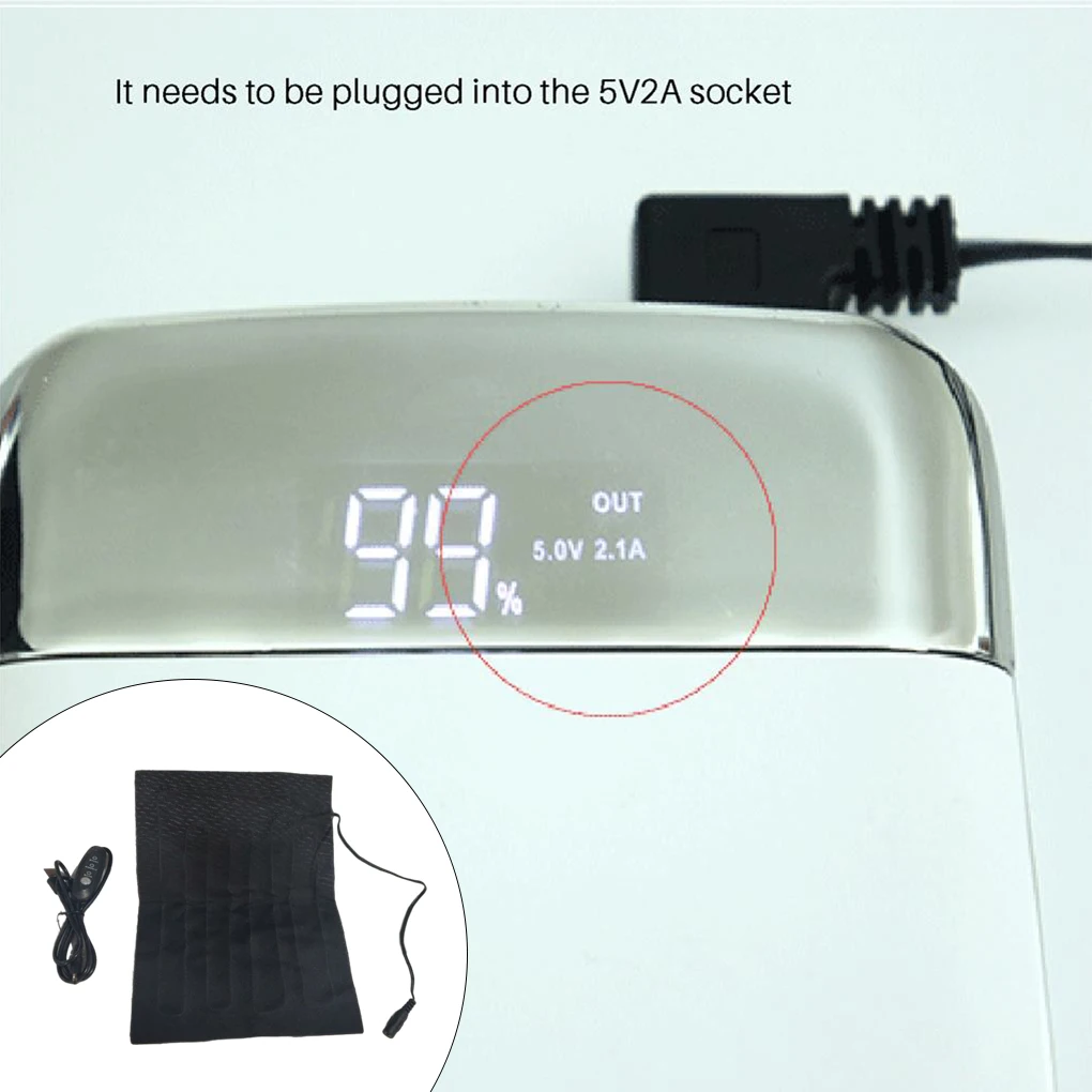 Electric USB Heating Pad 3 Modes Adjustable Heater Portable Office Bed Chair Indoor Outdoor Waist Abdomen Belly Mat
