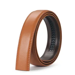 35mm Width Genuine Leather Belt No Buckle for Automatic Buckle Belts Without Buckle for Men Women High Quality Male Jeans Belt