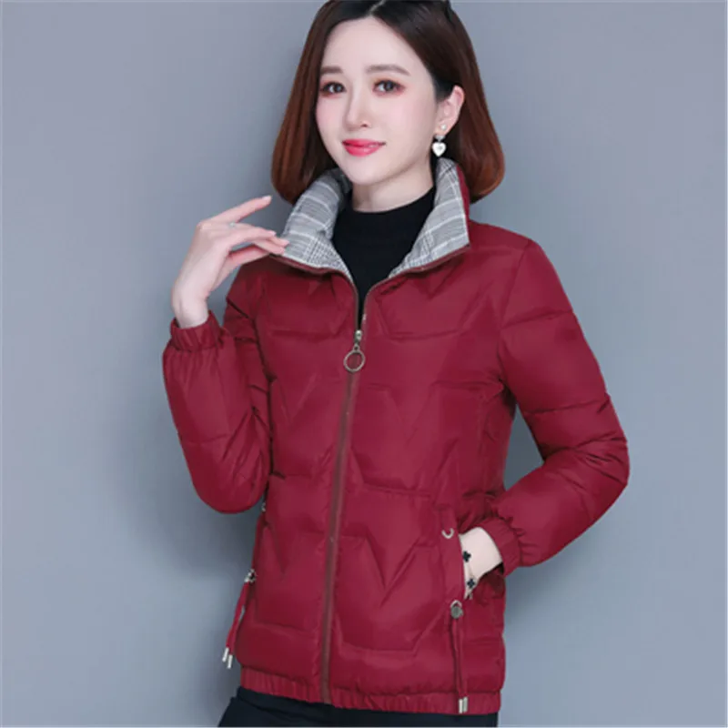 Down Padded Jacket Short Women 2022 New Stand Collar Padded Coat Autumn Winter Coat Warm Korean style Small Padded Jacket A1068