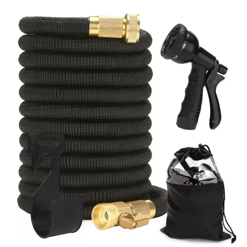 for High Pressure Telescopic Magic Water Pipe Hose Plastic Rubber Garden Hose Reel Length for Car Wash Cross Border