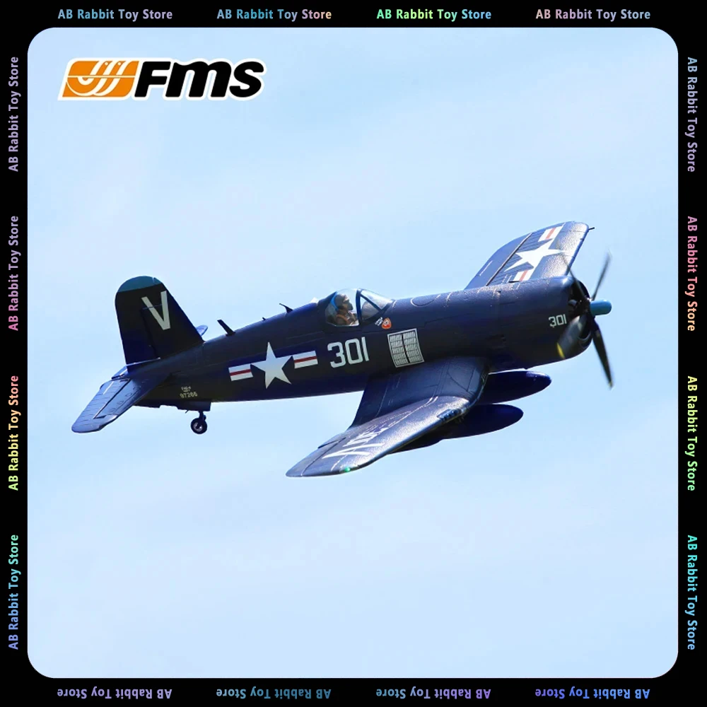 

FMS RC Airplane 1400mm F4U Corsair V3 Blue PNP Radio Control Warbird Brushless ESC RC Model Plane Aircraft Collectible Model