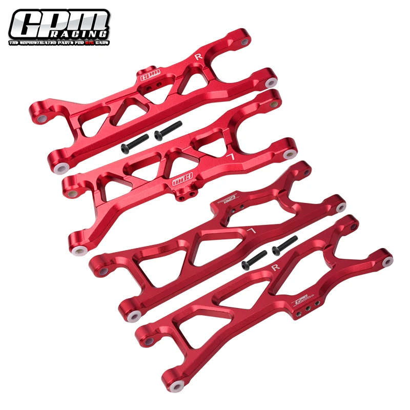 BRAZOS INFERIORES DELANTERO Y TRASERO DE ALUMINIO GPM PARA 1/10 4WD KRATON 4X4 4S BLX-ARA102690