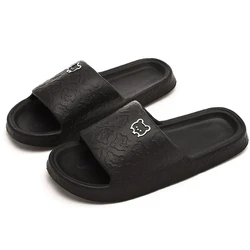 Zapatillas de oso para hombre y mujer, chanclas de dibujos animados, zapatos de nube para interiores y exteriores, sandalias suaves y gruesas para playa