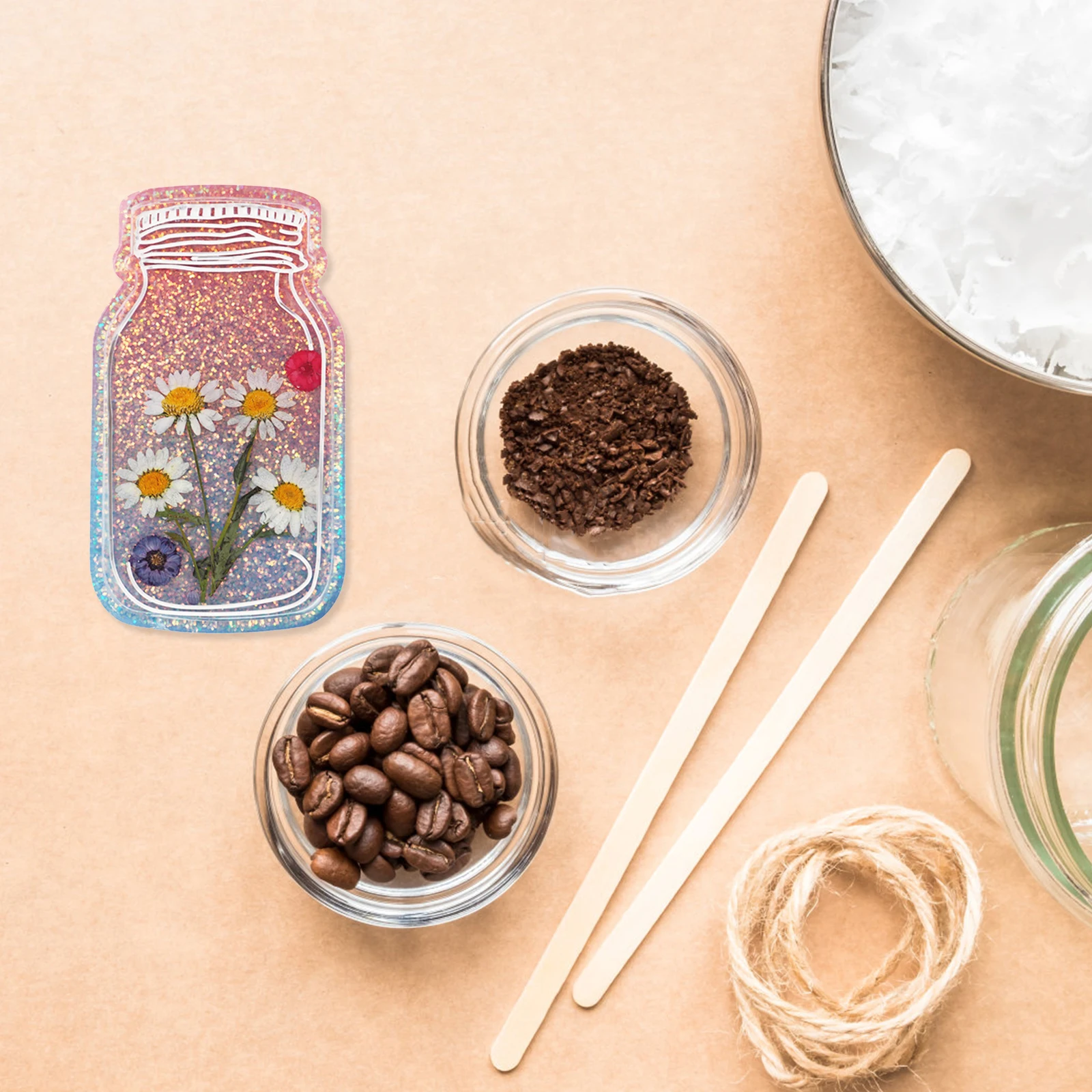 

Bottle Crystal Epoxy Mold Decorative Silica Gel Molds for Making Tray Resin