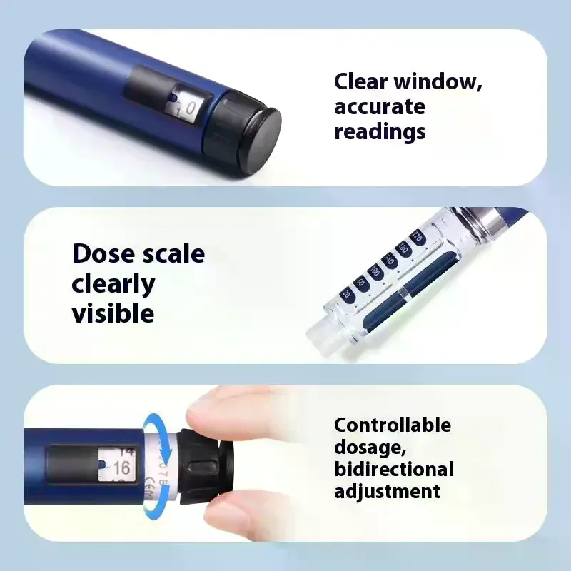 1Pcs 3ML Insulin Injection Pen Household Syringe Diabetes Diabetic Scale No Pain Easy Dose