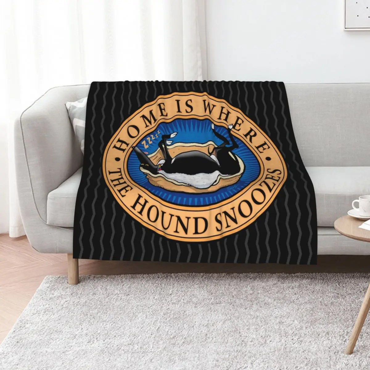 Home is where the Hound snoozes Throw Blanket sofa bed cosplay anime anime Decorative Beds for babies halloween Blankets