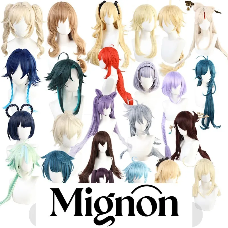 مجموعة شعر مستعار تنكري متعدد الأحرف من جينشين إمباكت هدية عيد الهالوين