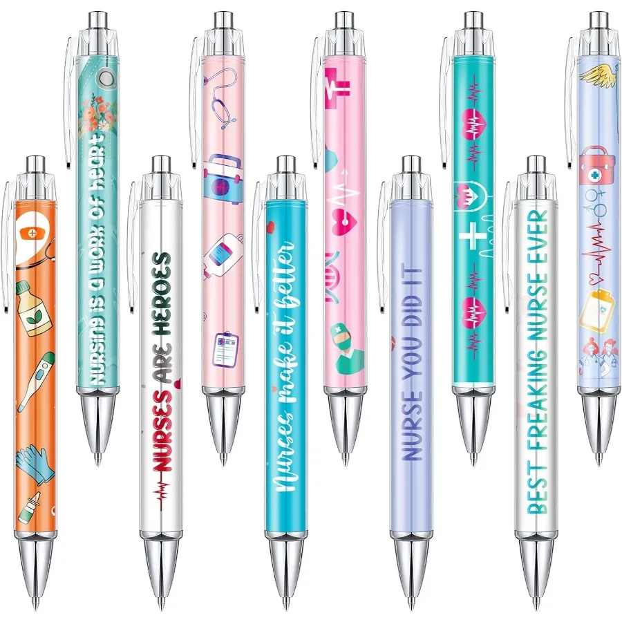 

Nue Ballpoint Pens Lovely Cartoon Cute Retractable Nuing Funny Ink for Medical Assistants Students Worke Office Appreciation Gi