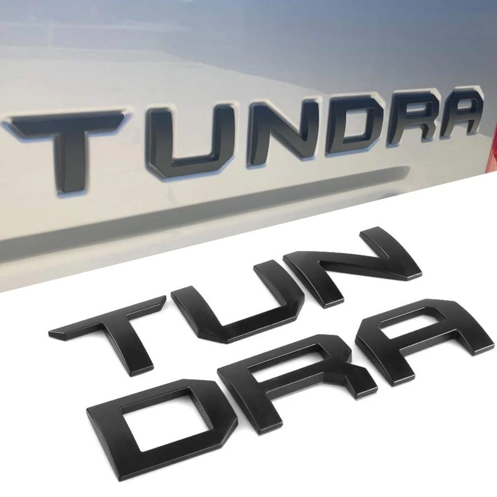 Applicable For Toyota TUNDRA Car Logo 3D Tailgate Letters TUNDRA Tail Box Large Label ABS Pickup Tail Box Sticker