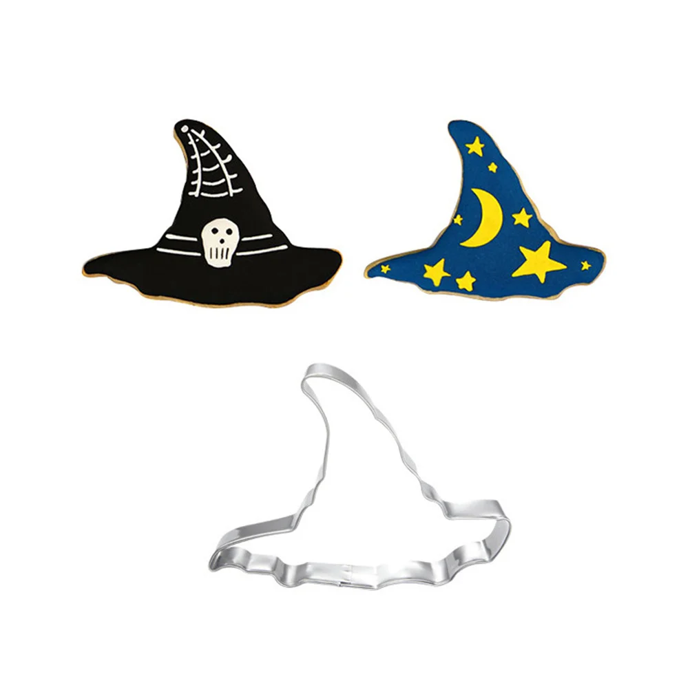 

Witch'S Hat Mold Stainless Steel Cookie Cutter Biscuit Mold For Halloween Baking Kids Treats Food Grade Baking Supplies