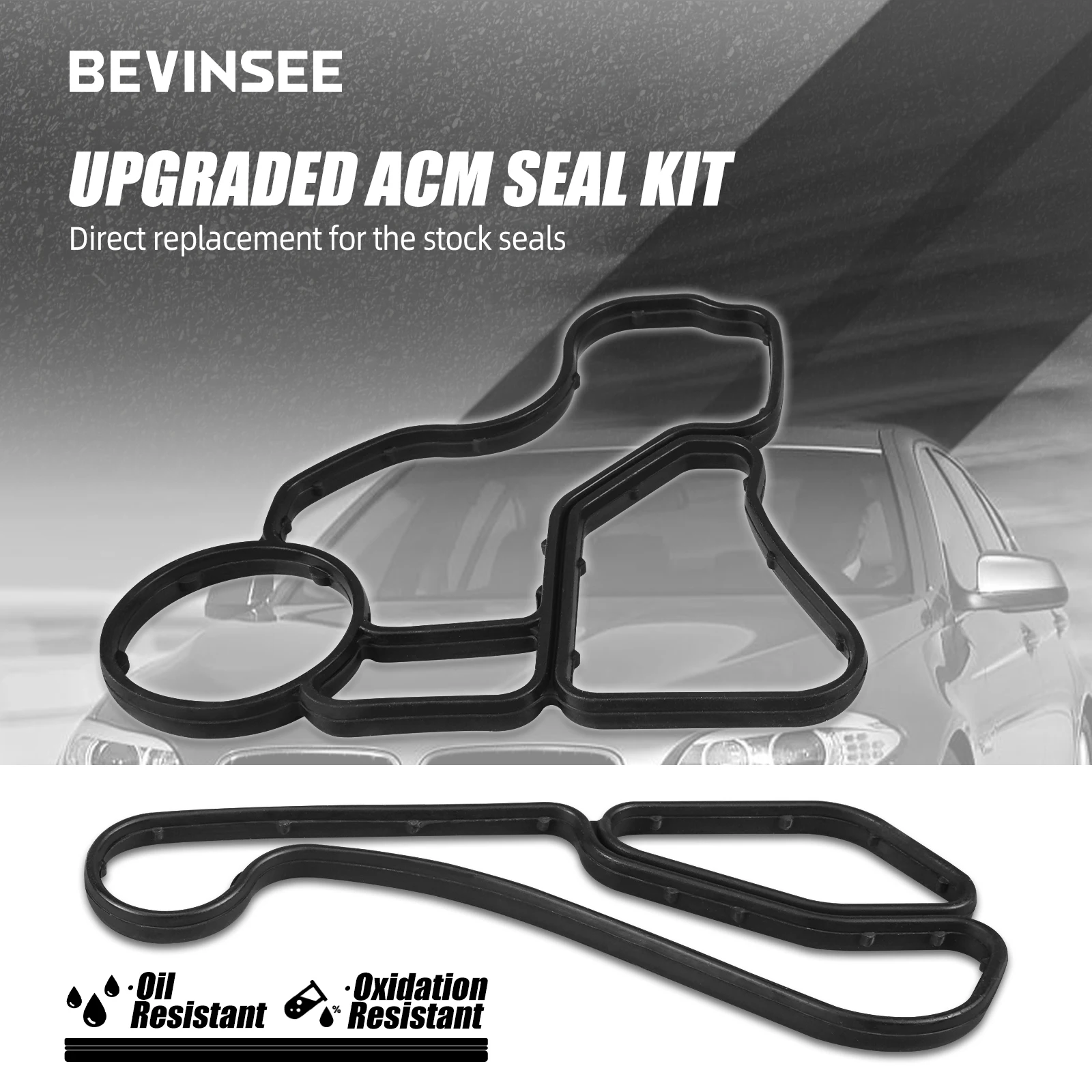BEVINSEE Oil Filter Housing Gasket & Oil Cooler Seal For BMW N54 N55 F10 F30 E90 E92 E93 E82 E88 E60 X1 E84 X5 E70 F15 X3 F25 X6
