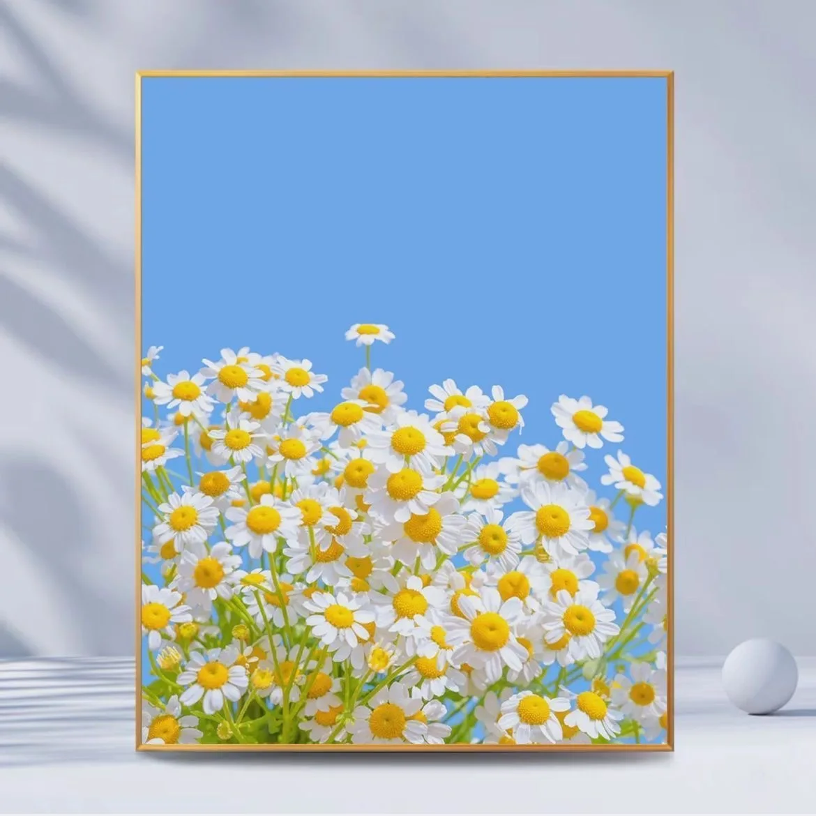 

A-0225 Modern Abstract Chrysanthemum Oil Painting, Unique Wall Decor for Office
