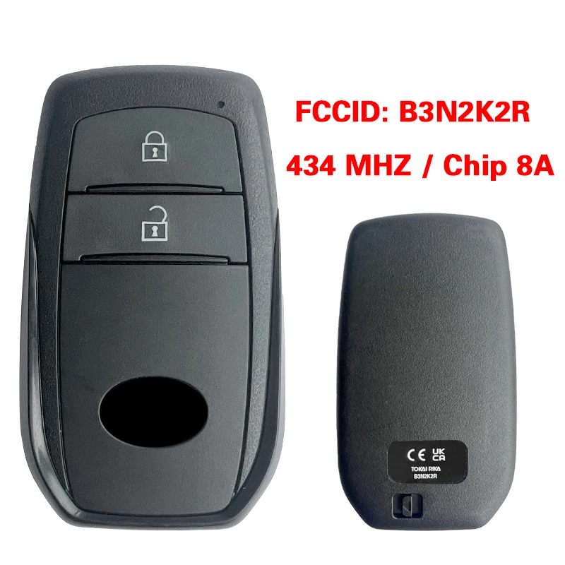 CN007365 oem 2 botones 8A Chip 434Mhz Toyota remoto FCC B3N2K2R
