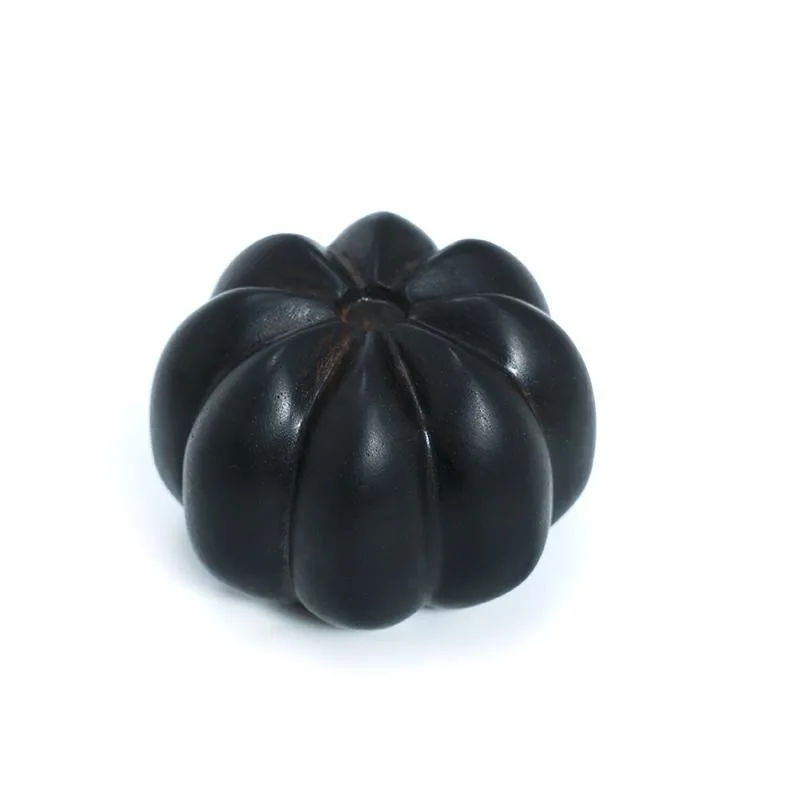 Blackwood Carving Pumpkin Longevity Ball Hand Massage Therapy Sphere Traditional Chinese Craft Gift for Men Women Wellness Tool