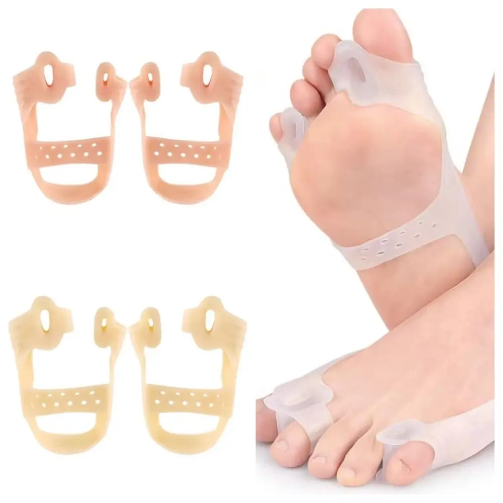 새로운 실리콘 엄지 외전 텐션 밴드 운동기구 발가락 분리 스트랩 회복용 발가락 탄력 밴드 1쌍