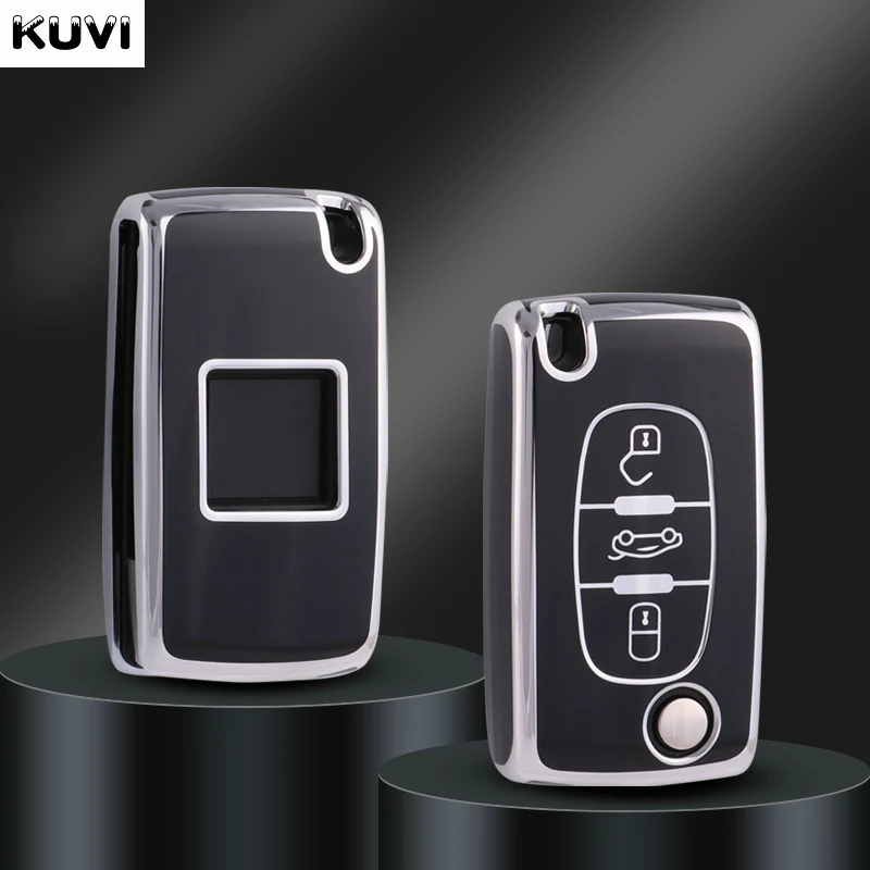 Nuovo TPU Car Remote Key Case Cover Shell per Peugeot 107 207 307 308 407 607 3008 5008 per Citroen Xsara Picasso C5 C6 C8 Keyless