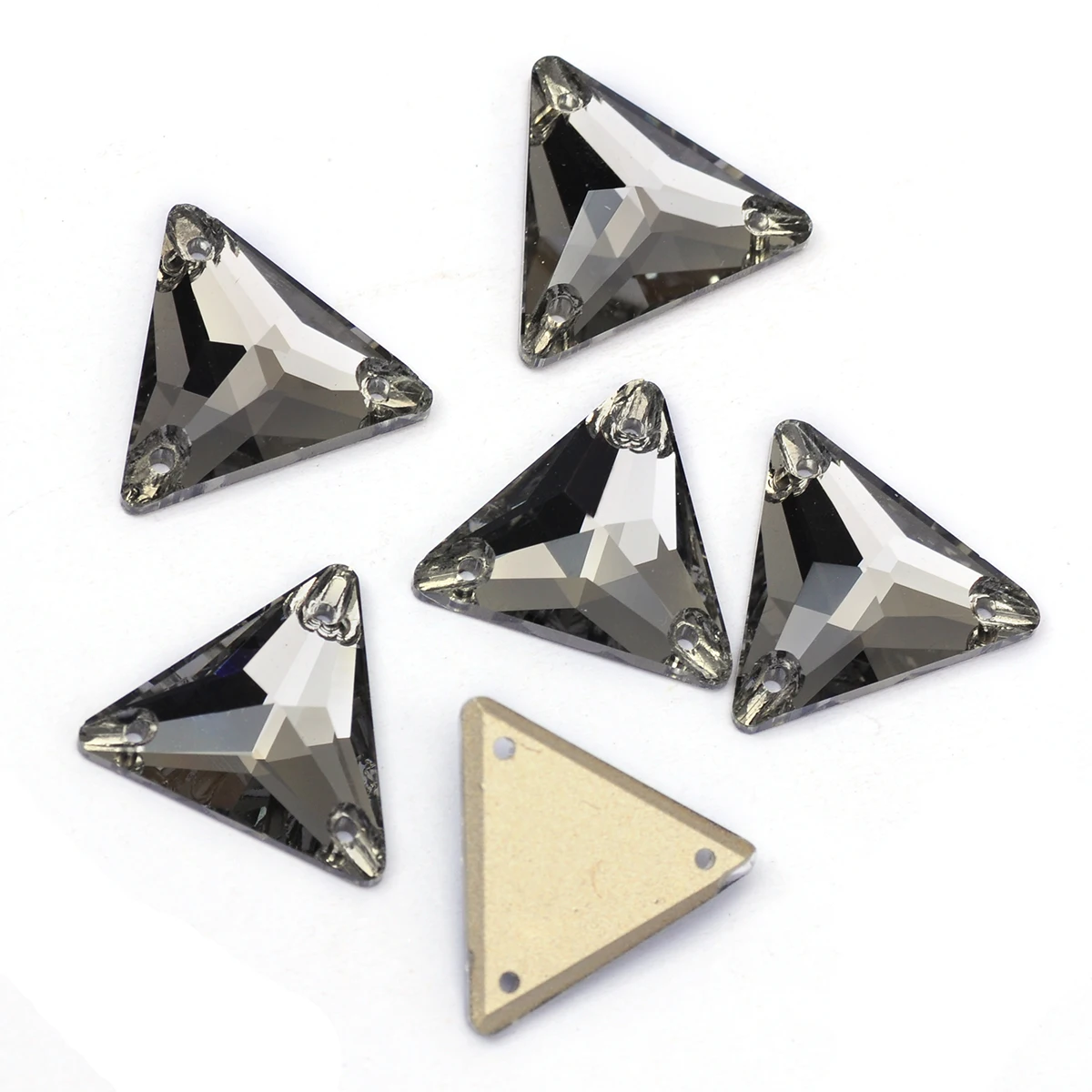 PUBRILEX Vorteilspack Schwarze Diamant-Strasssteine mit Flacher Rückseite und Facetten zum Nähen für Kleidungsstücke und Schmuckdekorationen – Detail 11