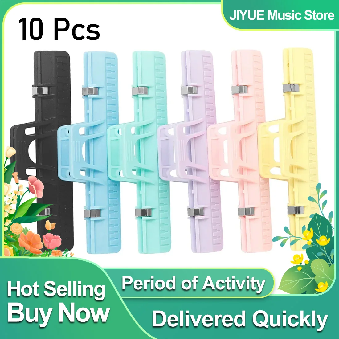 10 Pcs Guitar Sheet Music Clip Multi-Color Clamping Tools To Use Music Calligraphy Sheet Musical Instruments Accessories