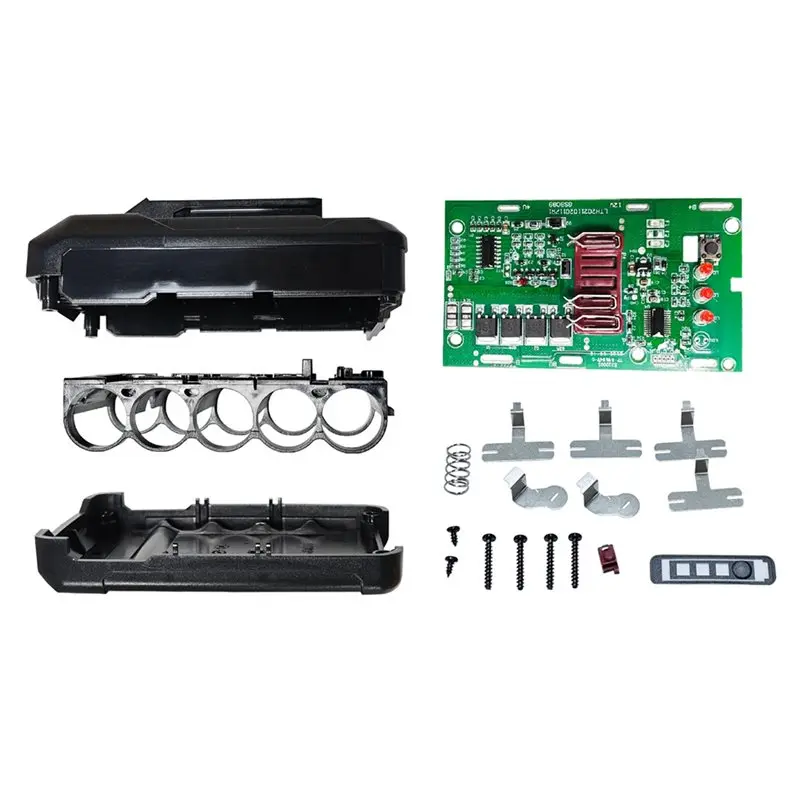 AWAH Replacement Parts 5Core Battery Storage Box Case For 18650 Power Tools Charging Board Nickel Strips Set