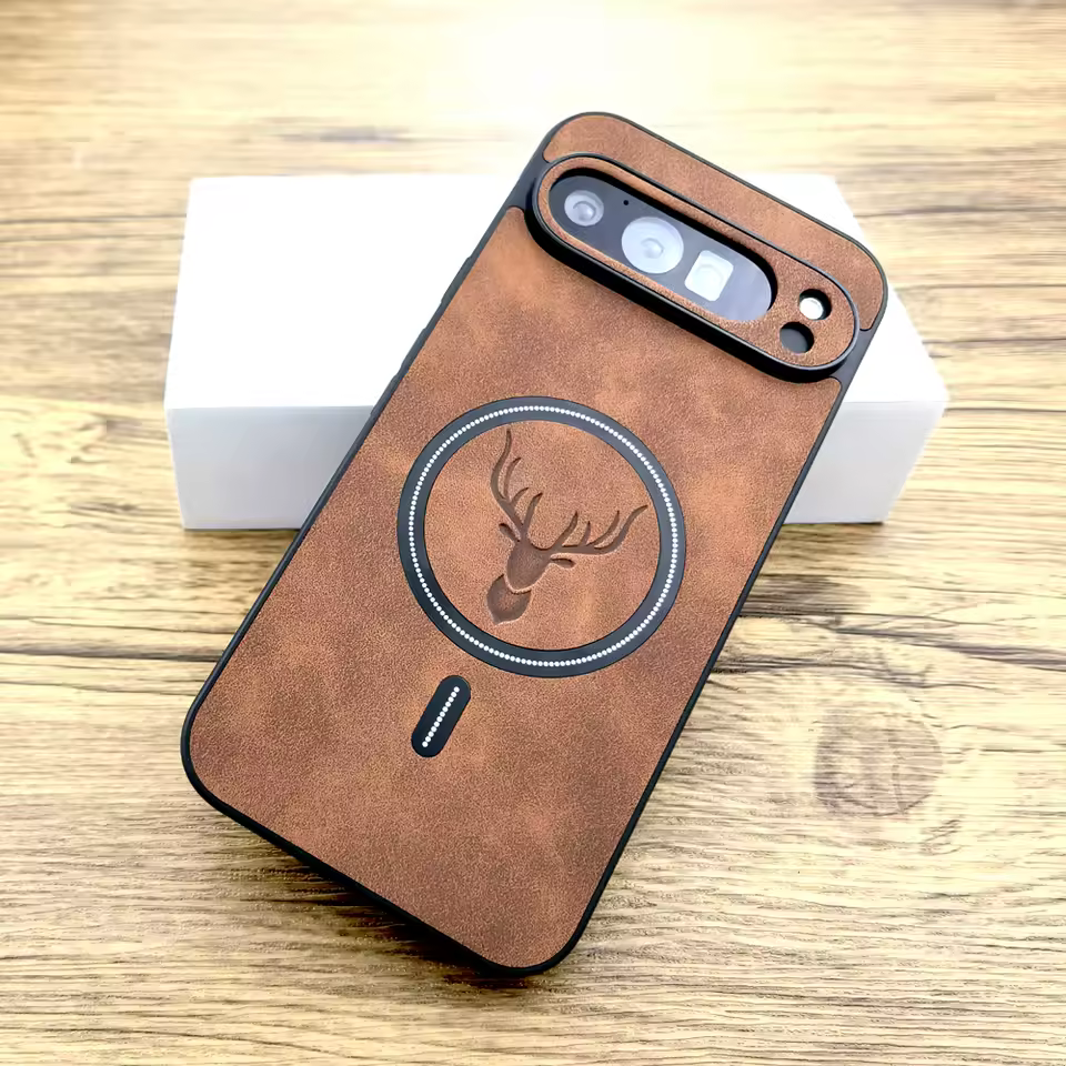 Luxuriöse Qi Kunstlederhülle für Google Pixel