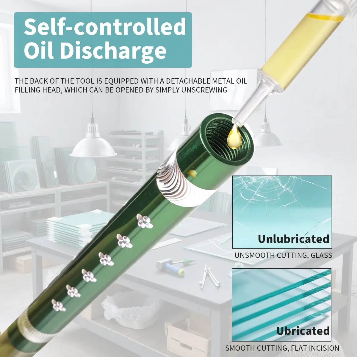 1 szt. Profesjonalny przecinak do szkła w wielu kolorach, przenośny przecinak do szkła z diamentowym ostrzem, nóż do szkła okiennego, narzędzie ręczne