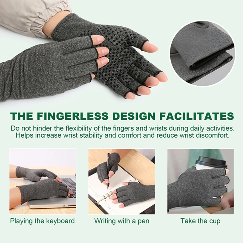 Arthritis Massage Gloves Compression Arthritis Wrist Support Practical Stimulating Circulation Gloves Daily Activity Health Care - view 6
