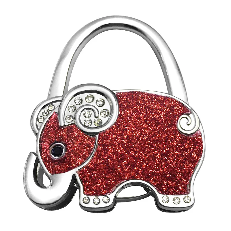 Portable Purse Hanger for Table, Foldable Metal Handbag Hook, Fashion Elephant Bag Holder Accessories for Women Girls Gift