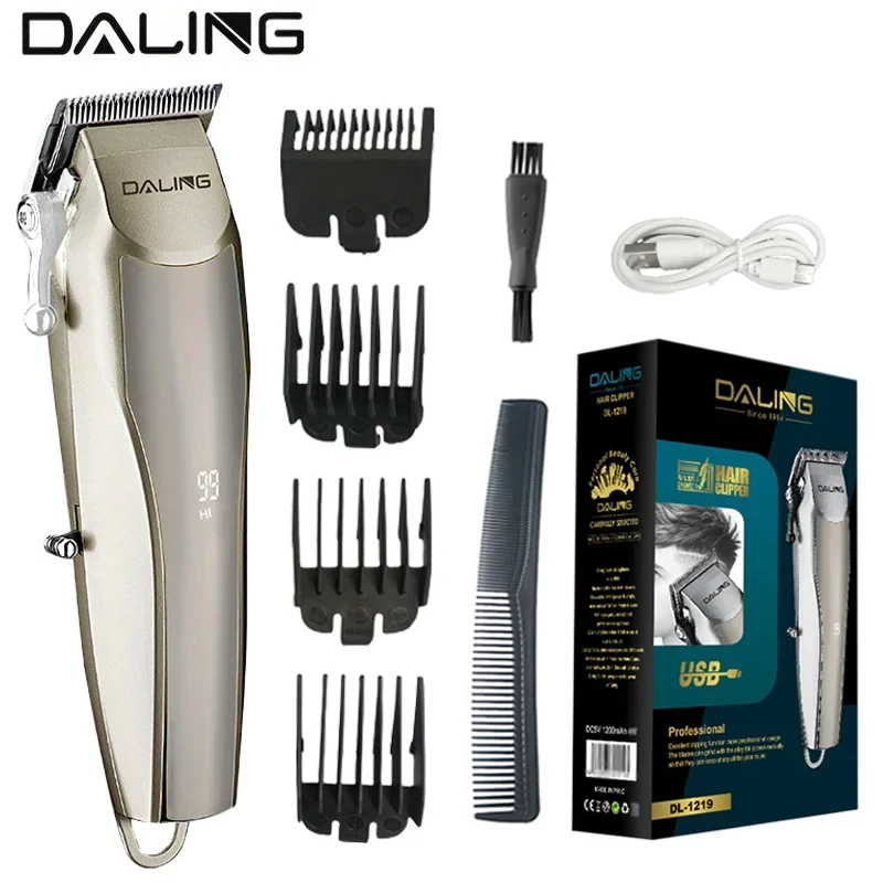 DALING DL-1219 New LED Digital Multi level Adjustable Hair Clipper, Professional Men's Cordless Electric Hair Clipper