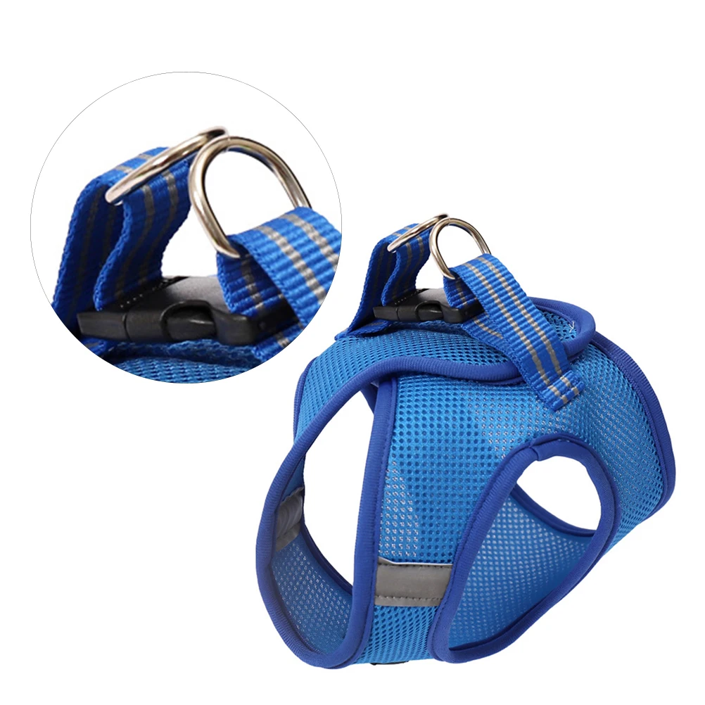 

Blue Size M Vest Type Pet Harness Chest Strap Breathable Lightweight Durable Comfortable Cat Harness Pet Chest Strap Fashion