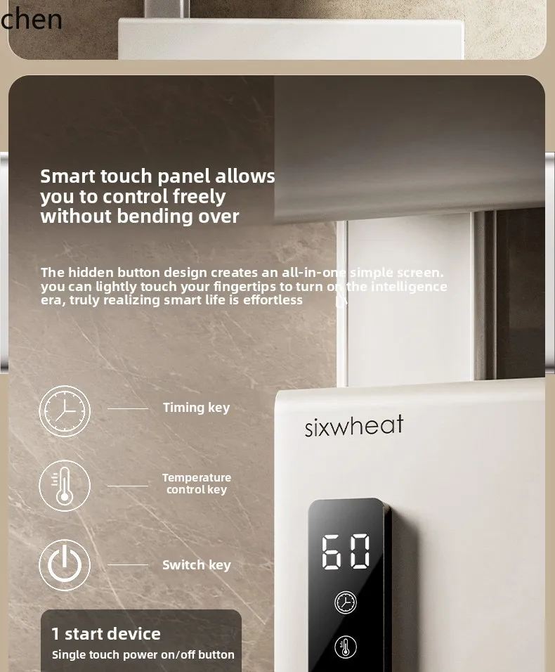 LXC portasciugamani elettrico intelligente automatico per asciugatura e disinfezione WC bagno portasciugamani riscaldante senza punzonatura