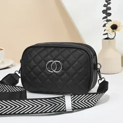 New Arrival Grid Single Shoulder Crossbody Bag with Stylish Wide Strap
