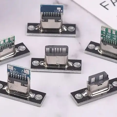 

5 шт. гнездо USB 3.1 типа C с винтовой крепежной пластиной Type-C USB-разъем 3.1 Type-C 2-контактный 4-контактный гнездовой разъем Порт зарядки