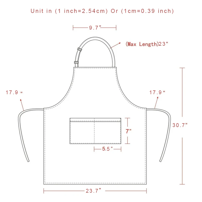 Apron Chef Hat Food Service Kitchen Suit Adjustable Adult Pinafore with Butcher Hat Baker Waiter  Cooking Work Apron with Pocket