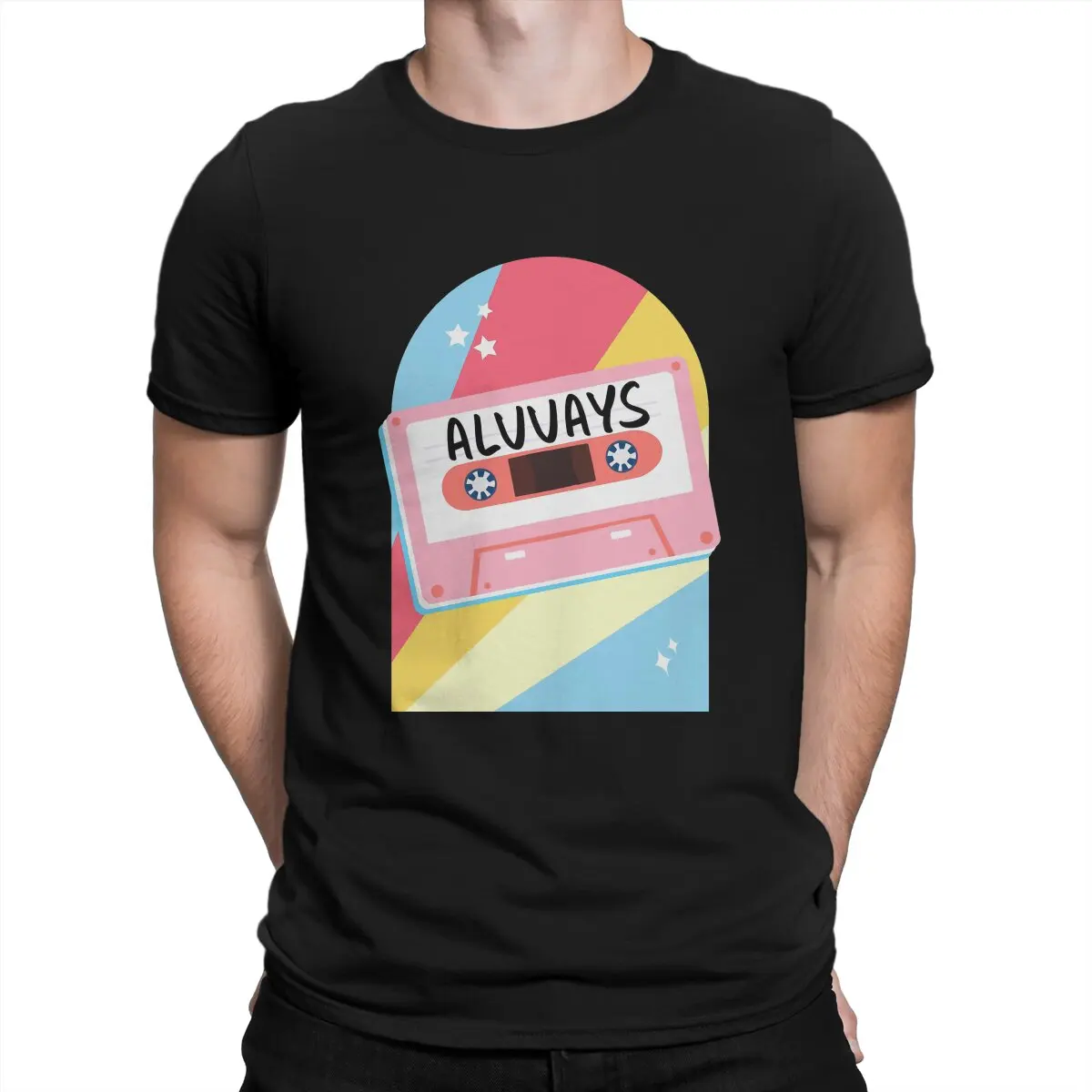 

Men Band Colorful Tribute T Shirt Alvvays Cotton Tops Novelty Short Sleeve Crewneck Tee Shirt Printing T-Shirts