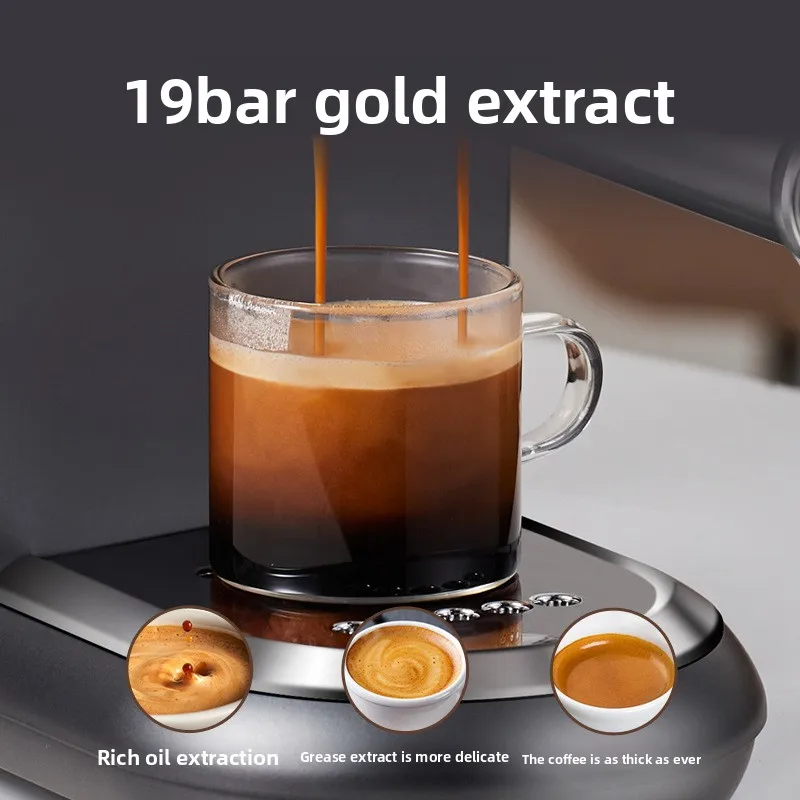 Кофемашина CAFELFFE, итальянская полуавтоматическая кофемашина для офиса и дома, концентрированный паровой кофейник высокого давления со взбитой молочной пеной