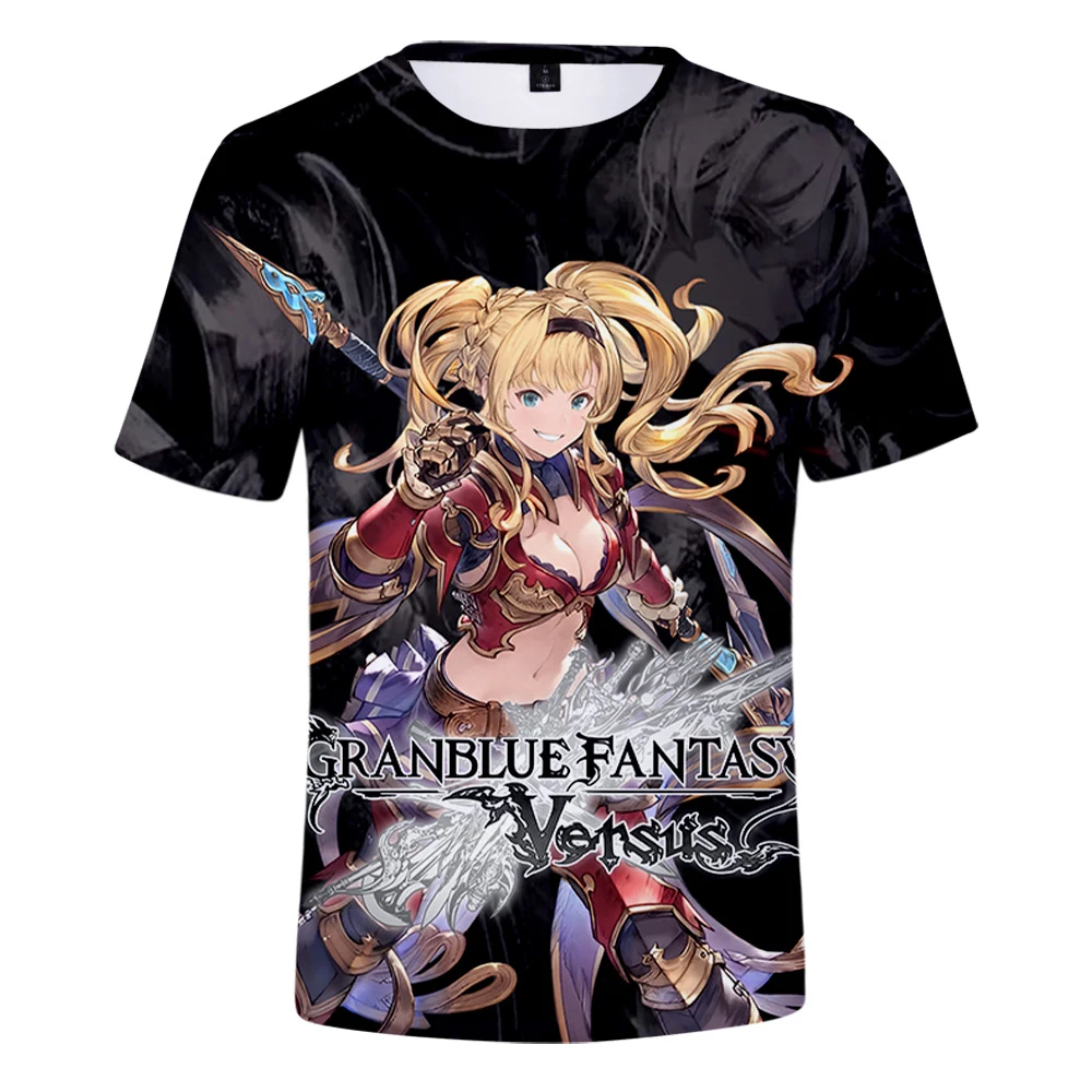 Granblue Fantasy Tshirt Crewneck Short Sleeve Women Men T-shirt Free Shipping Harajuku Streetwear  Casual Style 3D Clothes