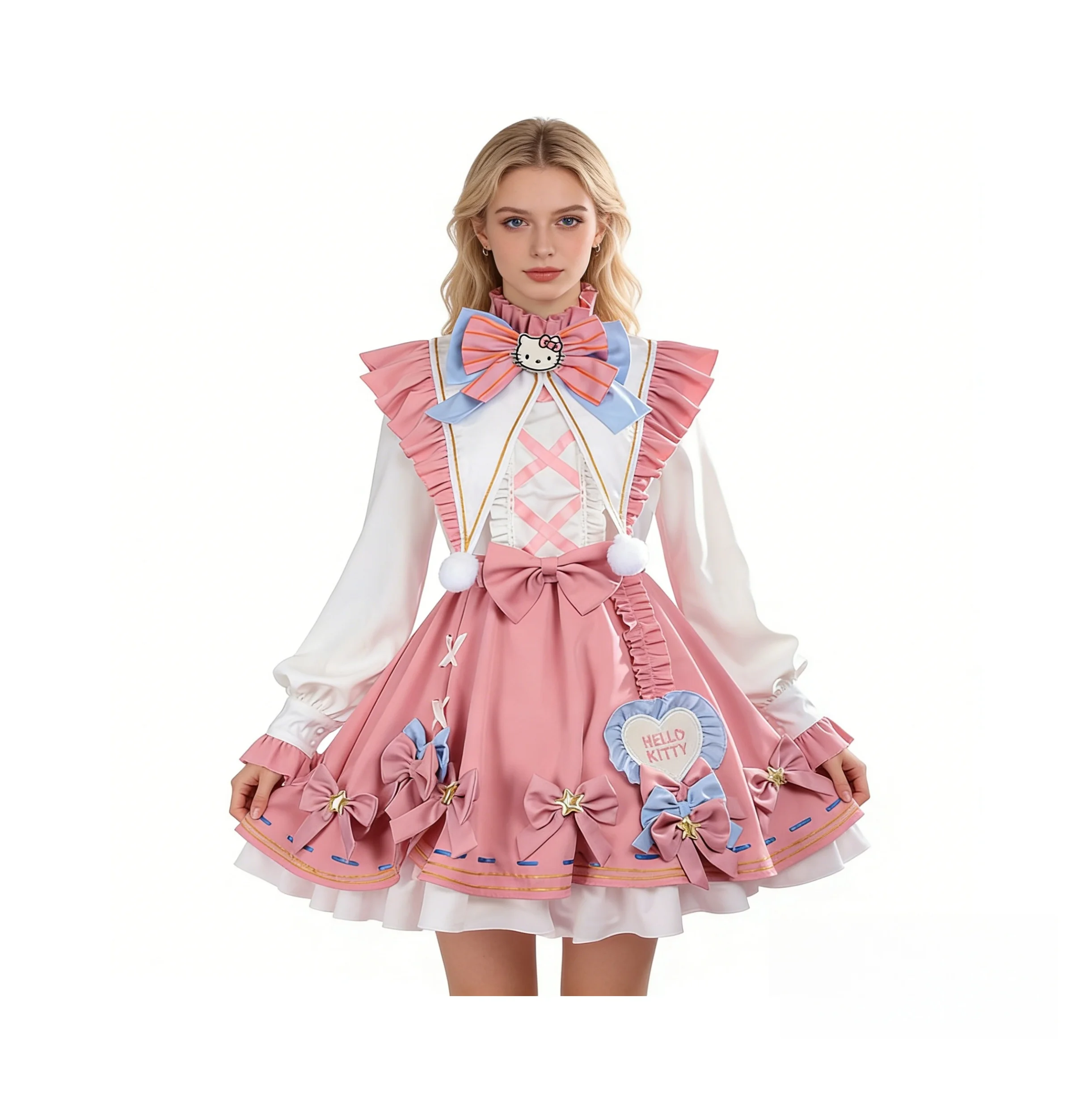 

Women's pink cosplay clothing, anime game clothes, diffuse exhibition, Halloween, sweet girls, parties, Japanese cute style