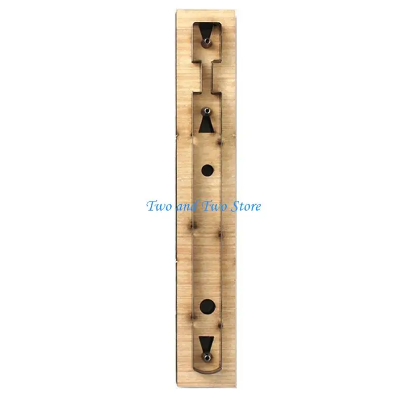 

HX6F Leather Template Wooden Mold Keychain Strip Keychain Pattern Stencil Leather Craft DIY Tool for Quilting Sewing Tool