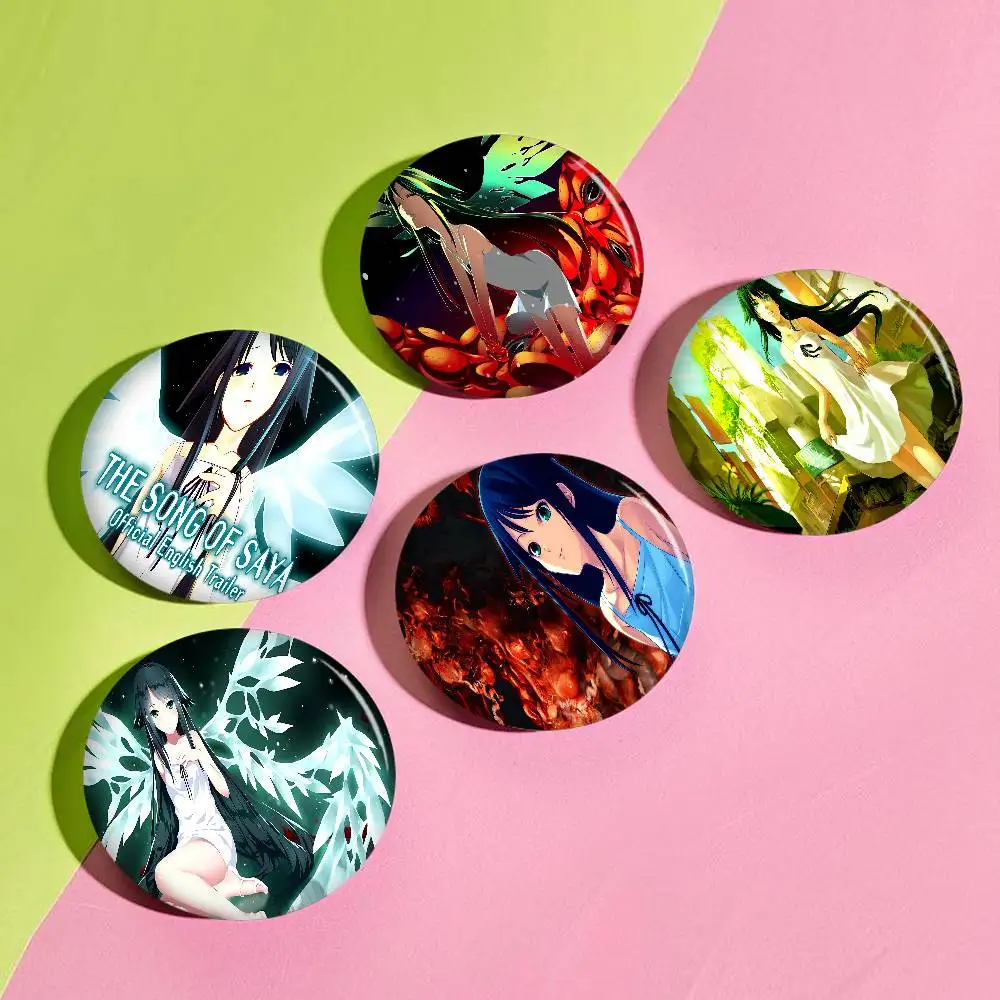 Horror Novel The Song Of Saya Anime Brooches Cute Cartoon  Badge Jacket Jeans Lapel Pin Gift Accessorie