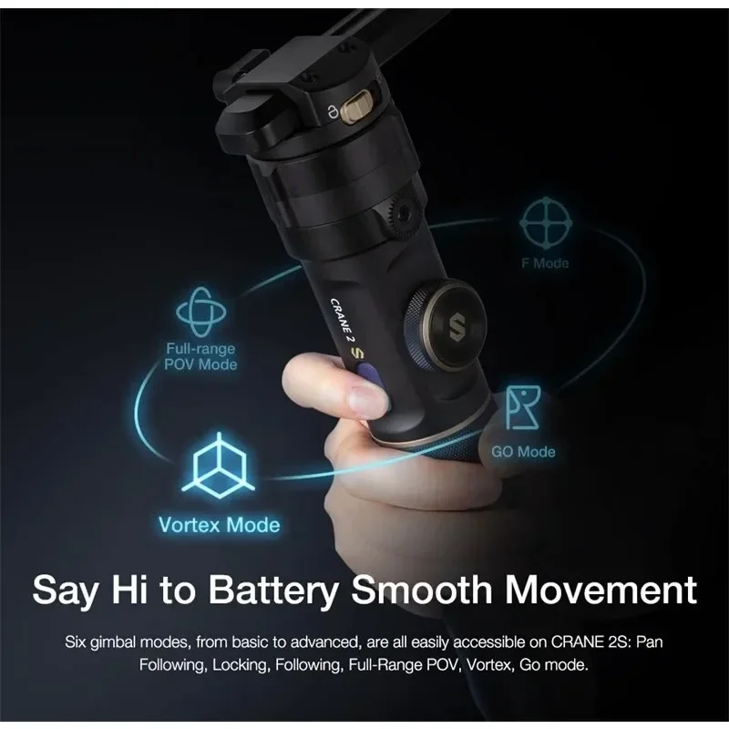 متوفر Zhiyun Crane 2S مثبت أفقي محمول باليد 3 محاور لكاميرا DSLR بدون مرآة متوافقة مع Canon/LUMIX // Nikon