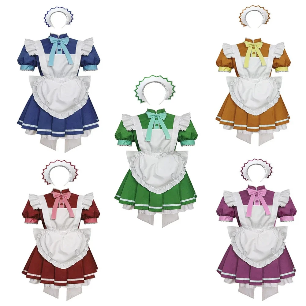 

Tokyo Mew Mew Momomiya Ichigo Maid Dress Midorikawa Retasu Cosplay Costume Game Japanese Outfit Coffee Lolita Fancy Dress