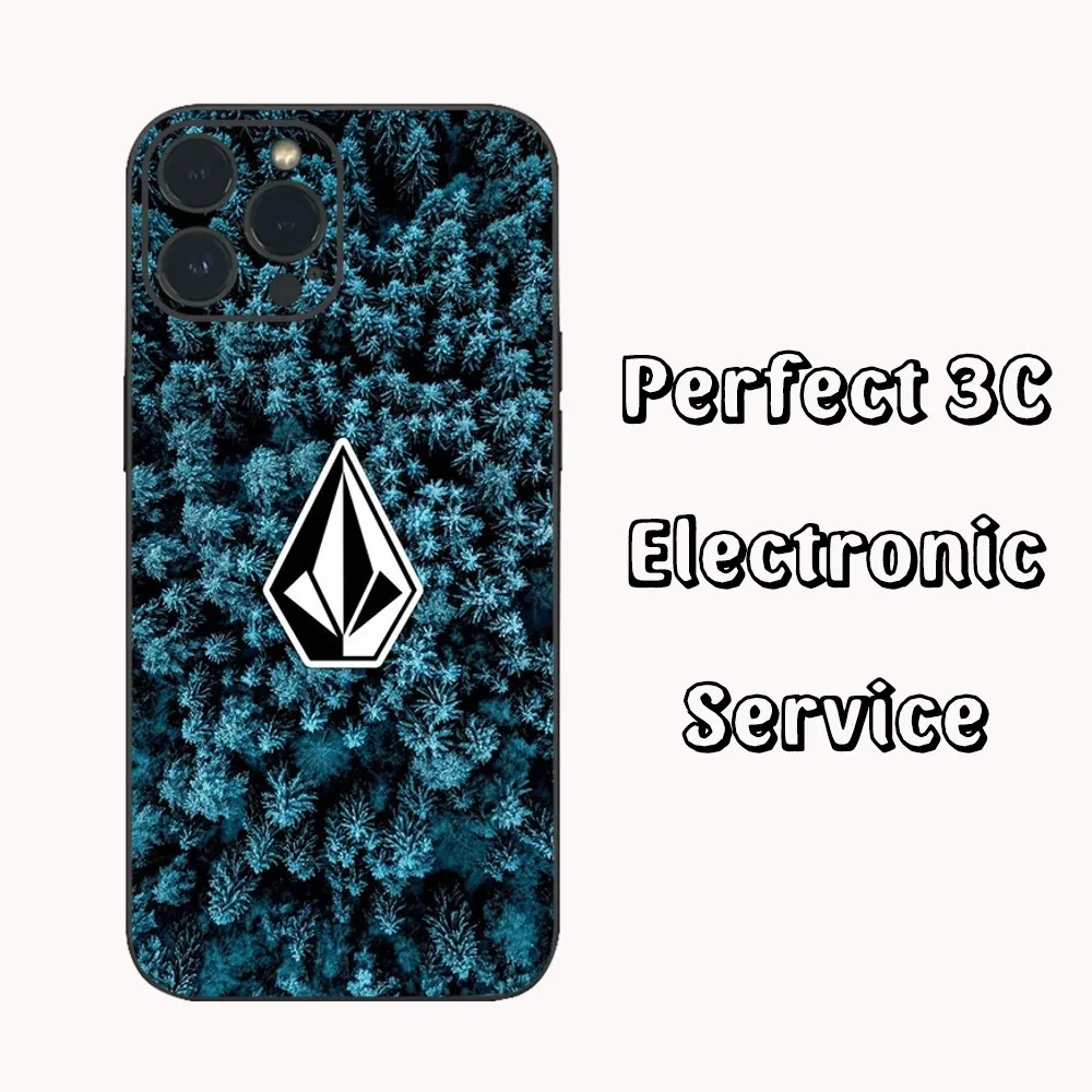 Sarung ponsel gaya olahraga Logo v-volcom Fashion desain mewah untuk iPhone 16 15 14 13 12 Mini 11 Pro XS Max X XR SE5 6 7 8 Plus Sof