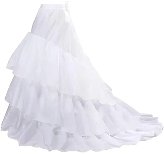 

Wonderful Women Trumpet Mermaid Fishtail Petticoat Crinoline Underskirt Slips Floor Length for Wedding Dress Ball Gown