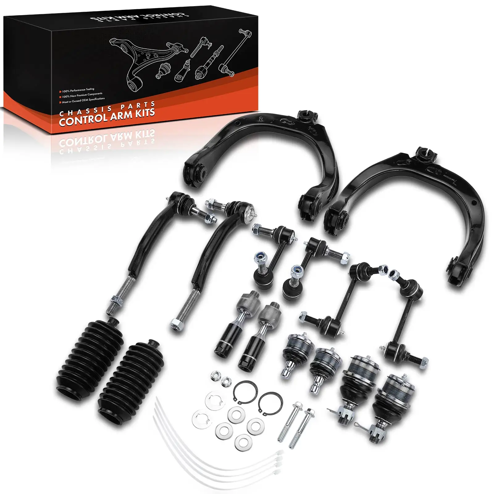 Frankberg – ensemble de bras de commande, 16 pièces, pour essieu avant gauche et droit, pour Chevrolet Trailblazer KC 6.0L 2004-2007 K80824 K80825