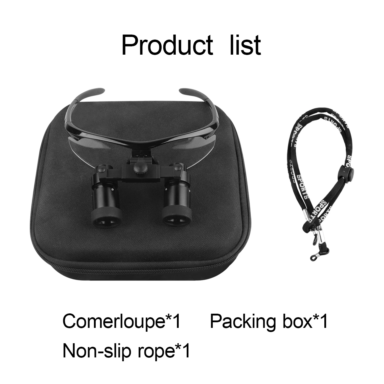 Dental 4X Loupe Binocular Magnifier Loupes with Eyeglasses Goggles with Storage Pouch Gift Supplies for Dentists