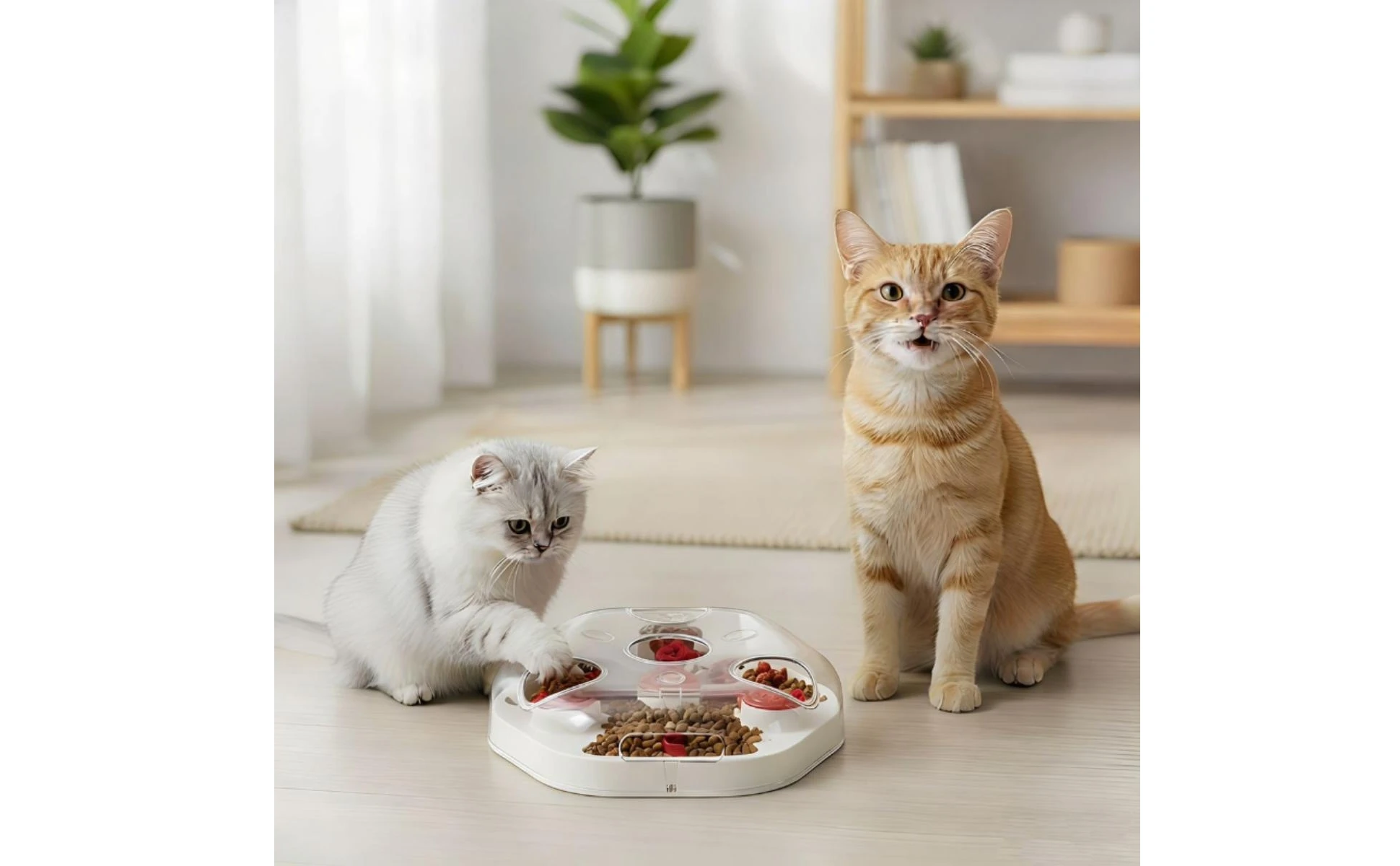 Interactive Feline Brain-Teaser Toy Mental Stimulation Feline Maze Toy Pet Accessory Multi-Function Anti-Choking for Kittens