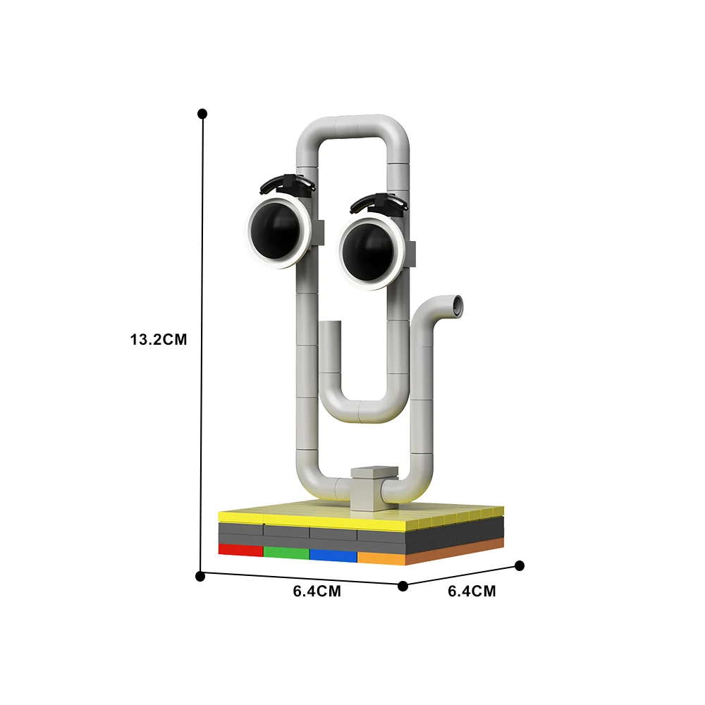 93PCS MOC Creativo Esperto Clippy l'età Rivelatore Mondo Building Blocks Modello Divertente Desktop Ornamento FAI DA TE Aseemble Giocattoli Regalo Del Capretto