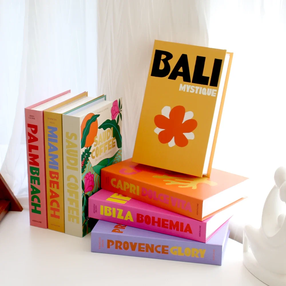 IBIZA CAPRI Fake Books Living Room Decoration Fashion Fake Books for Decoration Coffee Table Ornament Club Hotel Prop Books