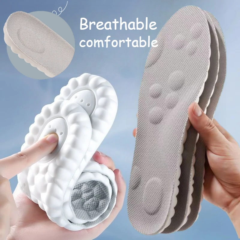 

1/2/4Pairs High Elasticity Latex Sport Insoles Soft Shoe Pads Arch Support Orthotic Insoles Breathable Deodorant Insole