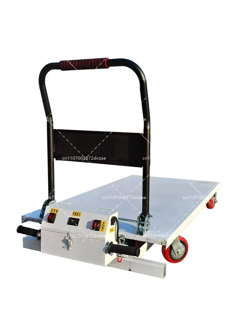 Scissor-type truck trolley, electro-hydraulic lifting table